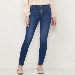 Women's LC Lauren Conrad Feel Good High-Waist Skinny Jeans Jasmine Button Fly -LC Lauren Conrad Shop unnamed file 10
