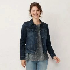 Petite LC Lauren Conrad Denim Jacket Light Vintage Wash -LC Lauren Conrad Shop unnamed file 1040