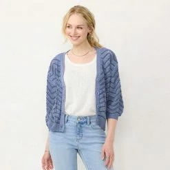 Women's LC Lauren Conrad Chevron Pointelle Cardigan Ivory Tusk -LC Lauren Conrad Shop unnamed file 1059