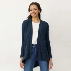Petite LC Lauren Conrad Layering Long Cardigan Deep Sapphire -LC Lauren Conrad Shop unnamed file 1065