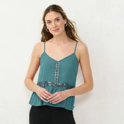 Women's LC Lauren Conrad Flowy Peplum Tank Princess Lavender