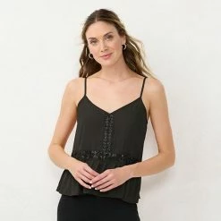 Women's LC Lauren Conrad Flowy Peplum Tank Princess Lavender -LC Lauren Conrad Shop unnamed file 1077