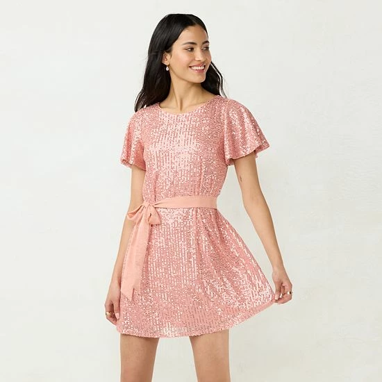 Women's LC Lauren Conrad Sequin T-Shirt Dress 1 Women's LC Lauren Conrad Sequin T-Shirt Dress