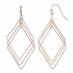 LC Lauren Conrad Geometric Nickel Free Drop Earrings Silver Tone -LC Lauren Conrad Shop unnamed file 1104