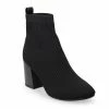 LC Lauren Conrad Lithops Women's Knit Ankle Boots Black