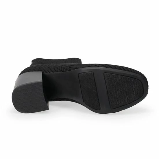 LC Lauren Conrad Lithops Women's Knit Ankle Boots Black 4 LC Lauren Conrad Lithops Women's Knit Ankle Boots Black - Image 4