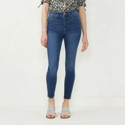 Women's LC Lauren Conrad Feel Good High-Waist Super Skinny Jeans Dark Rinse Athens