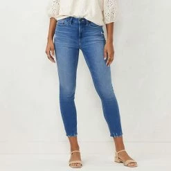 Petite LC Lauren Conrad High Waisted Raw Hem Skinny Ankle Jeans Tulip Wash -LC Lauren Conrad Shop unnamed file 1121