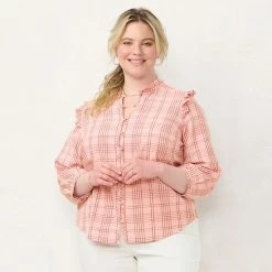 Plus Size LC Lauren Conrad Puff Sleeve Squareneck Peasant Top Navy Roselita -LC Lauren Conrad Shop unnamed file 1141