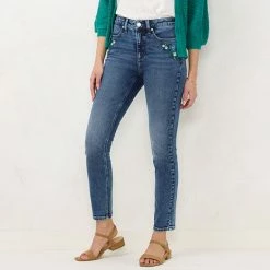 Women's LC Lauren Conrad High-Rise Embroidered Skinny Jeans