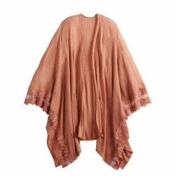 Women's LC Lauren Conrad Lace-Trimmed Ruana Pink -LC Lauren Conrad Shop unnamed file 1207