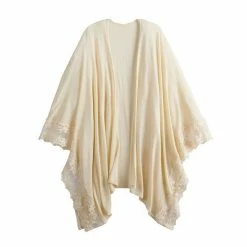 Women's LC Lauren Conrad Lace-Trimmed Ruana Pink -LC Lauren Conrad Shop unnamed file 1208