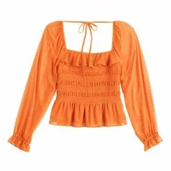 Women's LC Lauren Conrad Smocked Peplum Top Jersey Pink -LC Lauren Conrad Shop unnamed file 1263