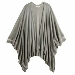 Women's LC Lauren Conrad Lace-Trimmed Ruana Stone Blue -LC Lauren Conrad Shop unnamed file 1279