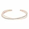 LC Lauren Conrad Pave Cuff Bracelet Silver Tone