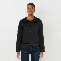 Women's LC Lauren Conrad Ruffle Quilted Jacket Dreamy Black 12 Women's LC Lauren Conrad Ruffle Quilted Jacket Dreamy Black -LC Lauren Conrad Shop unnamed file 1305