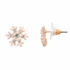 LC Lauren Conrad Snowflake Nickel Free Button Earrings Silver Tone -LC Lauren Conrad Shop unnamed file 1327