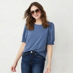 Women's LC Lauren Conrad Puff Sleeve Top Red Garden 12 Women's LC Lauren Conrad Puff Sleeve Top Red Garden -LC Lauren Conrad Shop unnamed file 1336