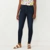 Petite LC Lauren Conrad Stretch High-Waisted Super Skinny Jeans Medium Rinse Delia