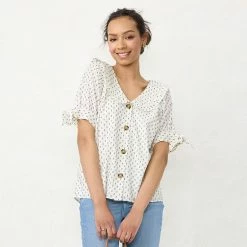 Women's LC Lauren Conrad Peter-Pan Collar Ruffled Blouse
