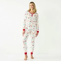 Women's LC Lauren Conrad Jammies For Your Families® Holiday Village Pajama Set