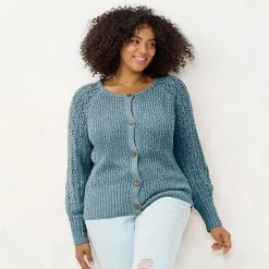 Plus Size LC Lauren Conrad Pointelle Cardigan Angel Mint -LC Lauren Conrad Shop unnamed file 1527