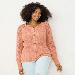 Plus Size LC Lauren Conrad Pointelle Cardigan Angel Mint -LC Lauren Conrad Shop unnamed file 1531