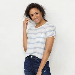 Women's LC Lauren Conrad Rumpled Sleeve Tee Navy Villa Ditzy -LC Lauren Conrad Shop unnamed file 1548