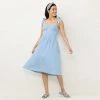 Women's LC Lauren Conrad Corset Body Midi Dress Light Chambray