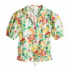 Women's LC Lauren Conrad Button-Front Puff-Sleeve Top Stone White -LC Lauren Conrad Shop unnamed file 1562