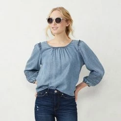 Petite LC Lauren Conrad Flowy Puff Sleeve Top Watercolor Floral -LC Lauren Conrad Shop unnamed file 1573