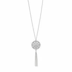 LC Lauren Conrad Long Disc & Tassel Pendant Necklace