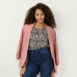 Women's LC Lauren Conrad Shawl Collar Blazer White Knight