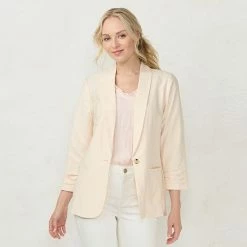 Women's LC Lauren Conrad Shawl Collar Blazer White Knight -LC Lauren Conrad Shop unnamed file 1637