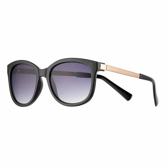 Women's LC Lauren Conrad Lynx Square Sunglasses Black 8 Women's LC Lauren Conrad Lynx Square Sunglasses Black - Image 8