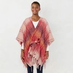 Women's LC Lauren Conrad Twill Belted Topper Carmine