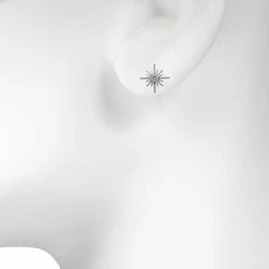 LC Lauren Conrad Art Deco Starburst Nickel Free Stud Earrings Silver Tone -LC Lauren Conrad Shop unnamed file 1697