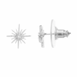 LC Lauren Conrad Art Deco Starburst Nickel Free Stud Earrings Silver Tone -LC Lauren Conrad Shop unnamed file 1698