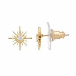 LC Lauren Conrad Art Deco Starburst Nickel Free Stud Earrings Silver Tone -LC Lauren Conrad Shop unnamed file 1699