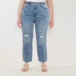 Plus Size LC Lauren Conrad Super High Waisted Slim Straight Jeans Versalle -LC Lauren Conrad Shop unnamed file 1751
