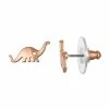 LC Lauren Conrad Dinosaur Nickel Free Stud Earrings Silver Tone