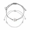 LC Lauren Conrad Silver Tone Lotus & Beaded Bracelet Set