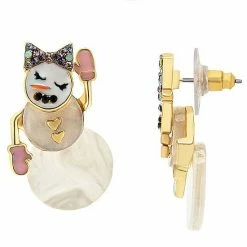 Women's LC Lauren Conrad Mr. & Mrs. Snowman Drop Earrings
