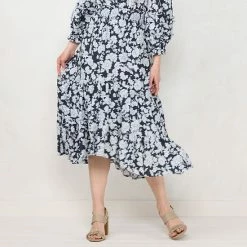 Women's LC Lauren Conrad Hi-Low Tier Skirt Stone White -LC Lauren Conrad Shop unnamed file 1817