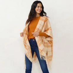 Women's LC Lauren Conrad Fall Checks Ruana