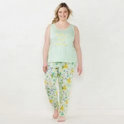 Plus Size LC Lauren Conrad Pajama Tank And Cuffed Pajama Pants Sleep Set Ivory Swirl -LC Lauren Conrad Shop unnamed file 1832