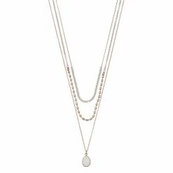 LC Lauren Conrad Mother-of-Pearl Layered Necklace