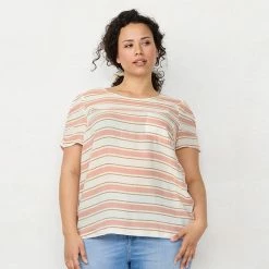 Plus Size LC Lauren Conrad Rumpled Short Sleeve Tee Red Sprigs -LC Lauren Conrad Shop unnamed file 1870