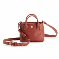 LC Lauren Conrad Micro Mini Pick Me Up Crossbody Bag Burnt Henna
