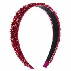 LC Lauren Conrad Maroon Beaded Headband